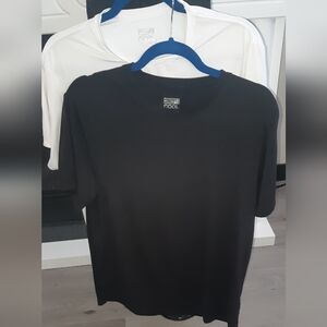 Lot Of 4 Men's Pre-loved Set 32 Degrees Cool White/3black Tee Shirt Short Sleeve